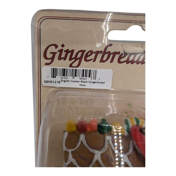 Conversation ConceptaEnglish Cocker Black Gingerbread House Ornament With Red Bo - Picture 2 of 6